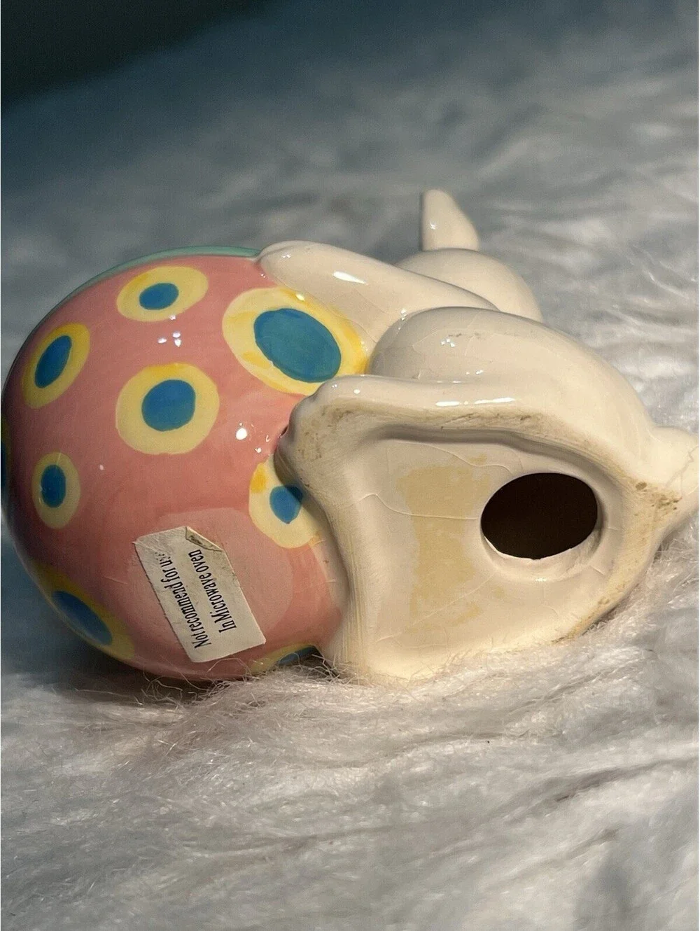 Ceramic Colorful Bunny Egg Cup Holder